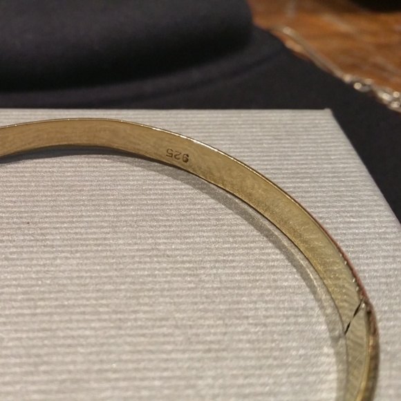 Sterling Bangle washed in Gold - Picture 4 of 8